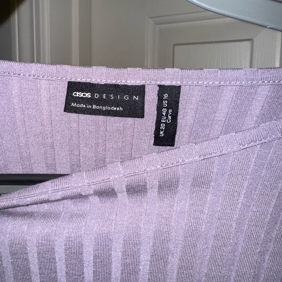 ASOS Women's Purple Ribbed Long Sleeve Top - Picture 2 of 3